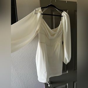 LILLIE LONG SLEEVE MINI DRESS WHITE